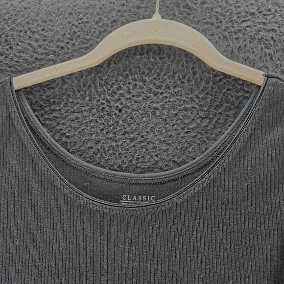 Classic Elements Womens Tank Top Black Size Large Cotton Blend Sleeveless - Picture 7 of 12